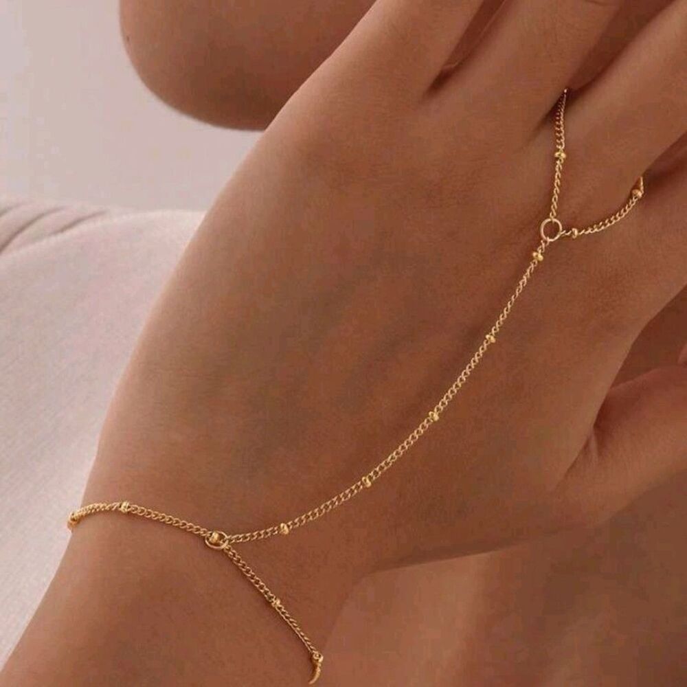 Elegant Gold Hand Chain Bracelet FREE SHIPPING